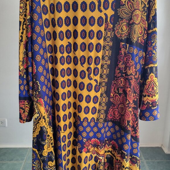 Ivy City Co Nova Patchwork Blue, Yellow, & Red Paisley print (Size S/M) - Picture 5 of 15